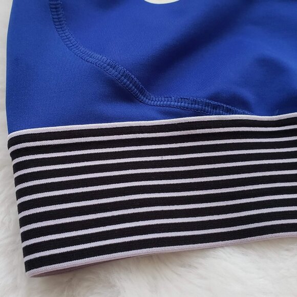 CHAMPION The Absolute Workout Longline Sports Bra M Royal Blue Spellout - Picture 2 of 9